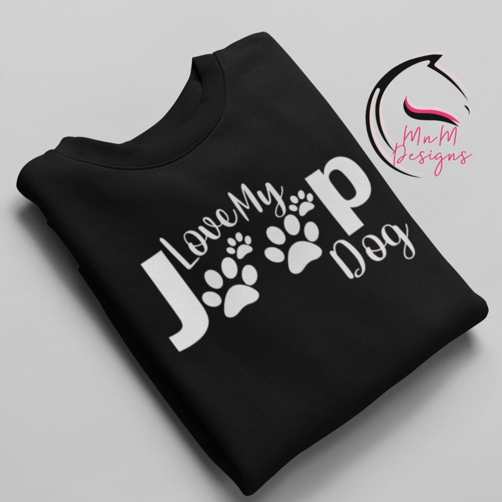 Love My Jeep Dog Sweatshirt Black